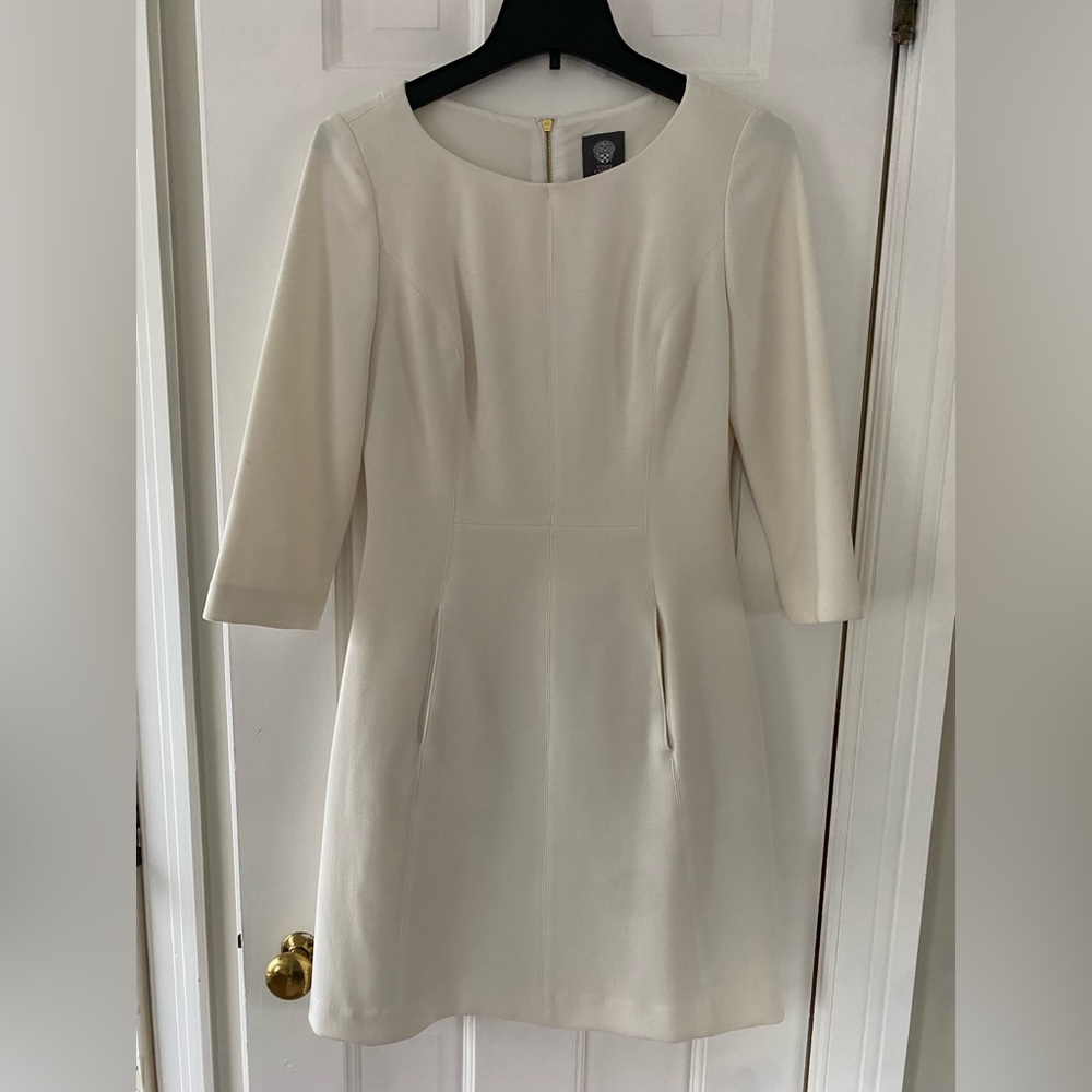 Vince Camuto white 3/4 sleeve dress